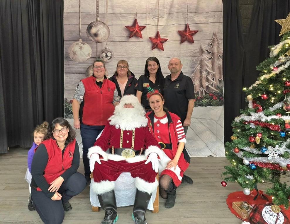 Julie attending a holiday service project